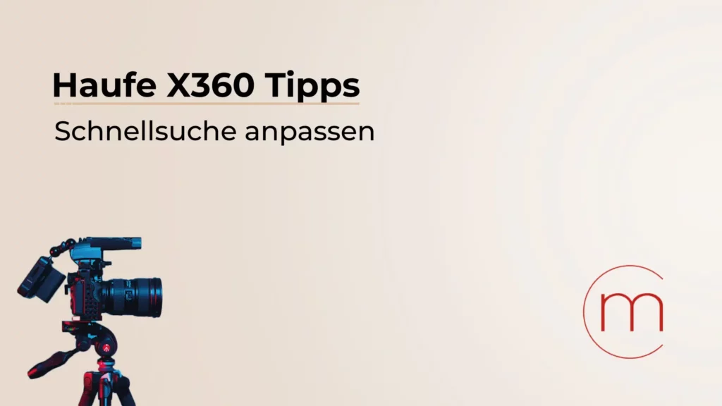 Haufe X360 Tipps | Schnellsuche anpassen